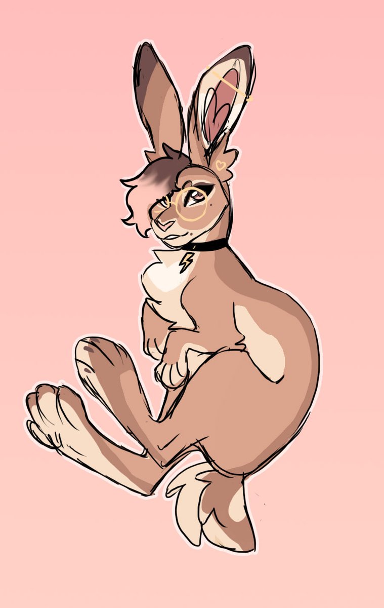 _heartspark's tweet photo. So here's my bunny sona, very sketchy, her name is just Spark <3

I can't decide between her being a flemish giant, or english lop, let me know what you think! <3

and of course there's an alt version of her as a red kangaroo just cause <3 https://t.co/e49aSmexPI