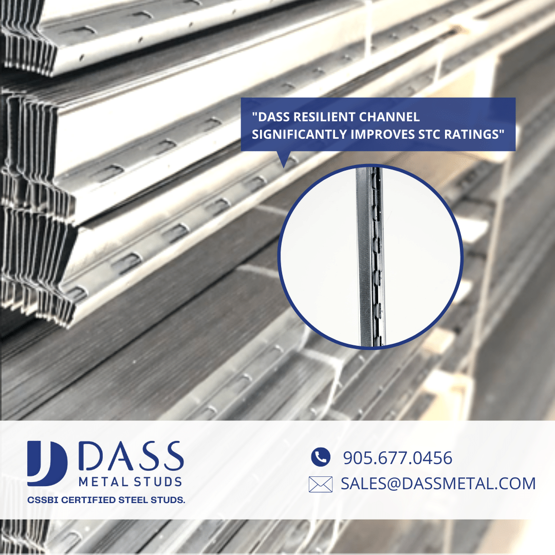 Dass Resilient Channel is widely used for soundproofing applications in construction.
It is available in 12’ & Custom lengths.
.
.
.
.
#canadiansteel #steelstuds #steelframing #metalstuds #canadianconstruction #dassprostud #dassmetalproducts #metal