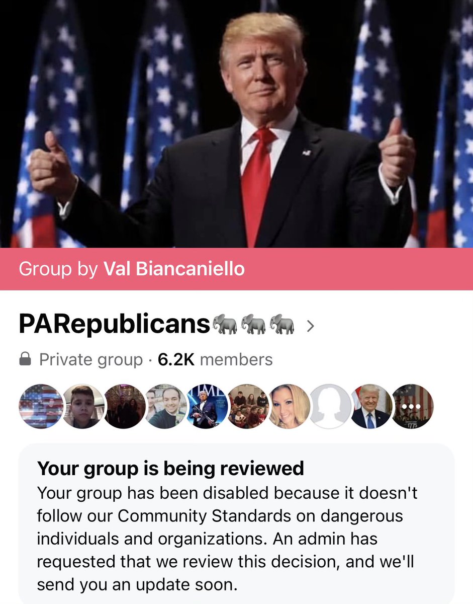 JarrettRenshaw's tweet photo. Here’s an example of FB scrutinizing local GOP groups https://t.co/BmXMY7Uttb