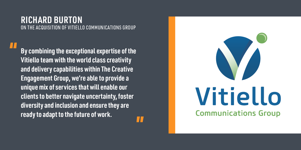 Managing Director and Head of Employee Engagement Richard Burton on what welcoming @vitiellocomms into the @Forty1 team means for @The_CEGroup and its clients. Read the full story: tceg.com/news/the-creat…