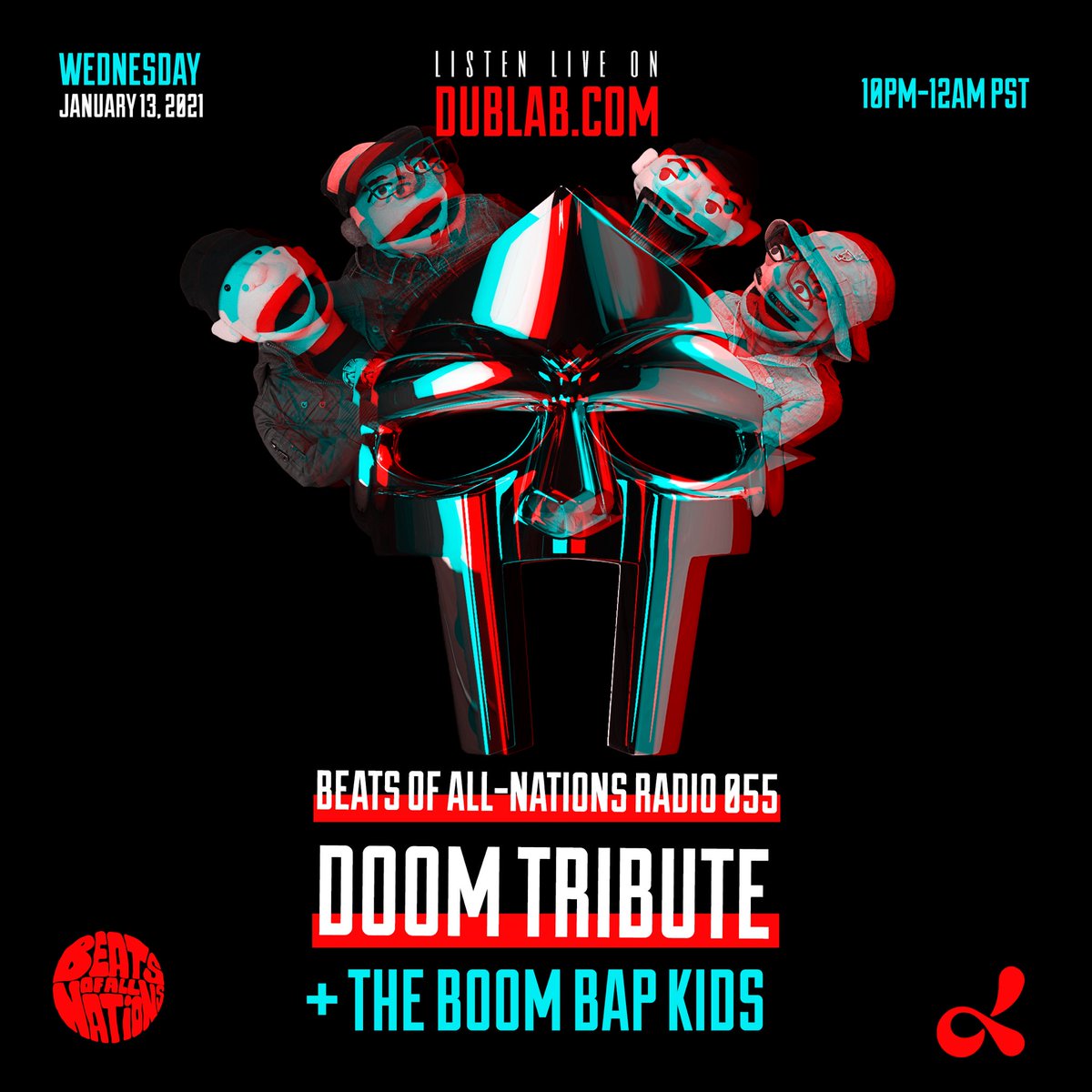 BtsOfAllNations's tweet photo. #BeatsofAllNations Radio 055 TONIGHT! 10pm -Midnight • https://t.co/eoCvYhp7lU 📻 Fiction meets reality with a memorial mix for the late super villain, #MFDOOM from  @mikestyles909! We’re also joined by @theboombapkids as make radio history on @dublab with actual puppets DJing. https://t.co/6zbGnAgQXL