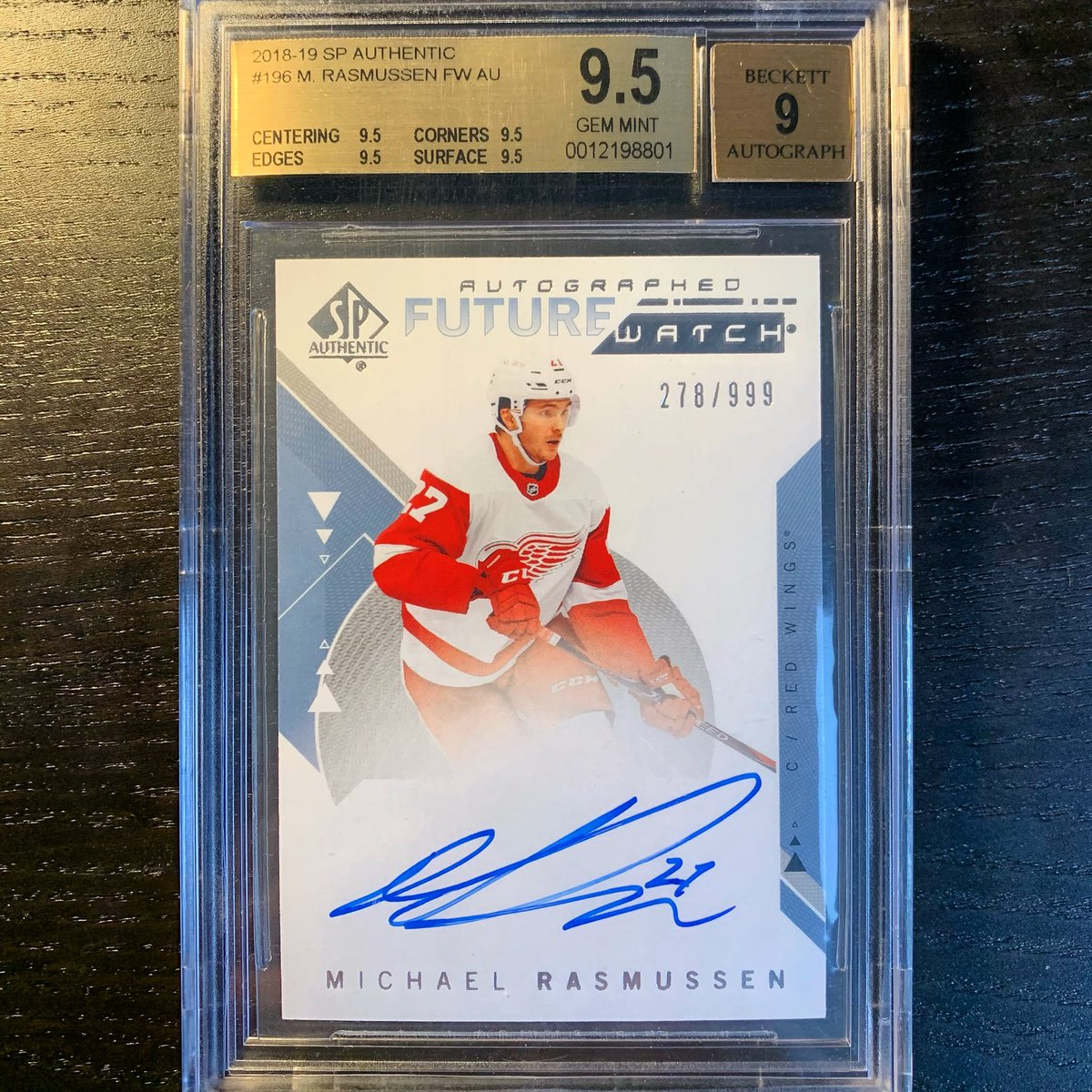 northerncardsup's tweet photo. Celebrating NHL opening night with this beauty 🥶
#NHL #DetroitRedWings #FutureWatchAuto #UpperDeckHockey https://t.co/ZJJmU005Cr