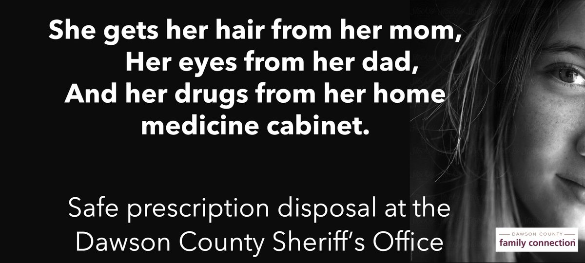 Prescription drug take-back boxes provide a place where prescription drugs can be safely disposed &amp; out of the hands of our children! Take your unused/expired medications TODAY &amp; DISPOSE of them properly at the take-back box located @ the Dawson County Sheriff's Office!