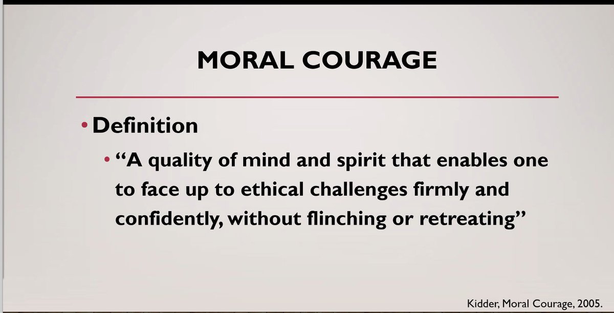 Lightening round on Moral Courage at #ICRE2020 this morning. Very relevant for today.