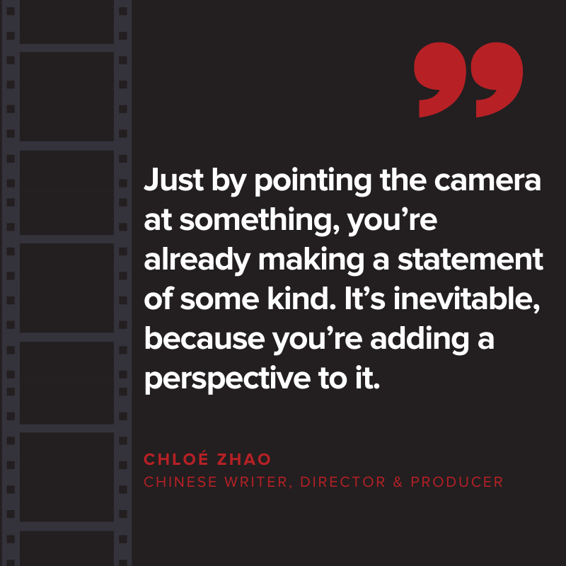 AWD_Directors's tweet photo. As filmmakers your secret sauce is the perspective you add. Chloé Zhao's observation makes note of our power and responsibility as storytellers.

#WednesdayWisdom #AllianceOfWomenDirectors #AWD
#DirectedByWomen #WomenDirectors #FemaleFilmmakers 
#QOTD #ChloéZhao #AsianDirectors https://t.co/sslqB4nuxi