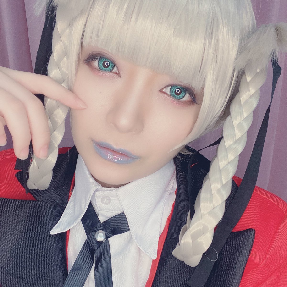 1月のコスプレ🐰 桃喰綺羅莉様(賭ケグルイ) 思ったより上手くいった