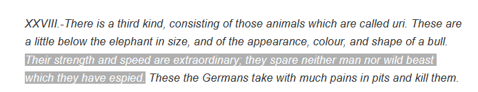 Cows were domesticated from aurochs -- now-extinct wild cow-like animals. So were the aurochs relatively docile and cooperative, compared to American bison?Not according to our written accounts of them. Here's Julius Caesar: https://hydeandrugg.wordpress.com/2014/06/17/caesar-on-the-aurochs/