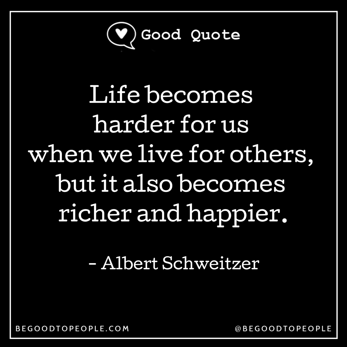 begoodtopeople's tweet photo. We choose a richer, happier life Being Good to People. 

Do you? 😊

🖤🖤🖤🖤
#BGTP #begoodtopeople #spreadthegood #gooddoer #theoriginalkindnesscompany #since2008 https://t.co/w3nccDSXSx