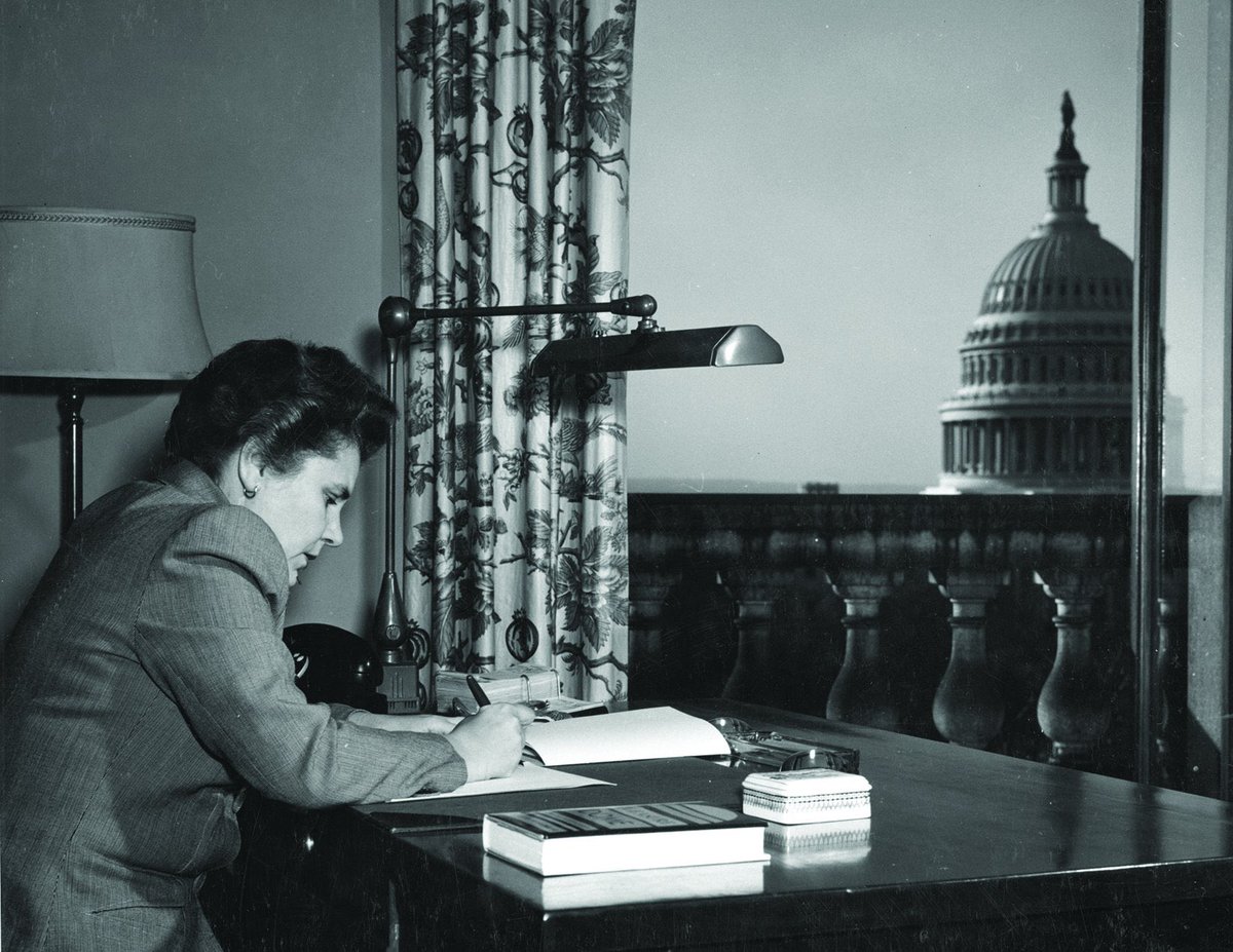 Elizabeth Bishop was Consultant in Poetry to the Library of Congress (the position now called Poet Laureate) in 1950. It was a miserable year for her. (“Just about my worst, so far—“, she wrote on her journal.) Back then, the Consultant’s office had this stunning view.