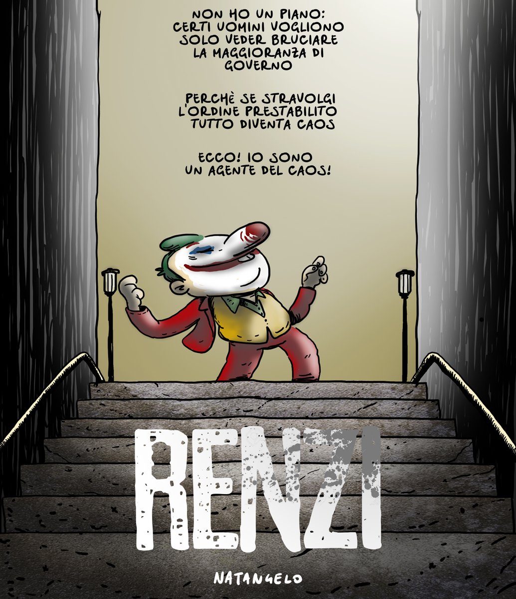 NatangeloM's tweet photo. Wow! Questa vignetta ha quasi un anno ed è ancora attualissima! Grazie @matteorenzi !
#crisidigoverno #covid #renzi #italiaviva #italiamorta #conte #dpcm #governo  #fumettiitaliani #vignetta  #fumetto  #umorismo #satira #humor #natangelo https://t.co/IL1LmpKBEm
