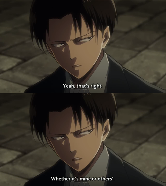 In episode 25, Erwin is arrested for treason. Then he indicates that they must capture the Female Titan for humanity. The images below show you the important lines of this moment. Note that Levi will disobey Erwin.