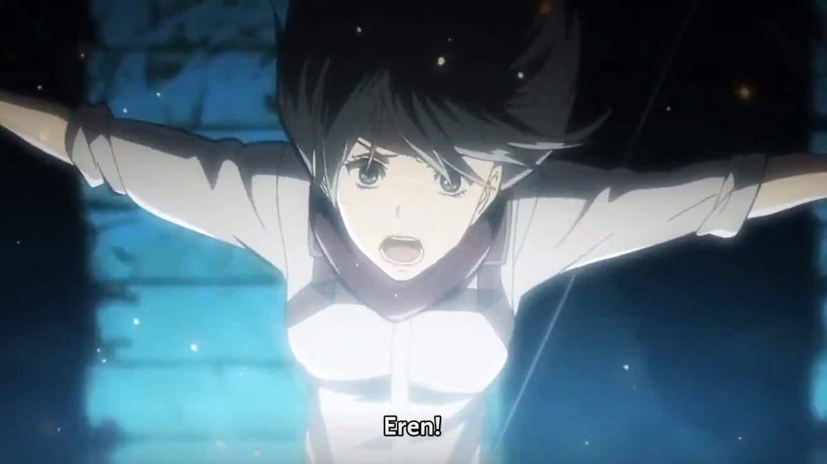 Annie's crystallization process is also altered, as she merges with Eren's titan, Eren who has gone berserk. Mikasa rushes to save him but Levi arrives first and saves him. (Ok, Levi is injured but he doesn't fight, he only extracts Eren from his Titan). Mission accomplished.