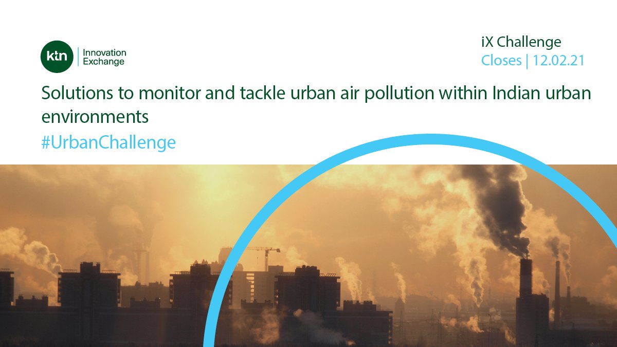 UK India Urban Challenge: Do you have an innovative solution to monitoring or improving air quality? Apply today! ktn-uk.org/news/three-new… #urbanchallenge #cleanair #airquality #airpollution @innovateuk @tradegovukIND @CPCatapult @DefraGovUK @UKRI_News @KTNUK_Health @KTN_Transport