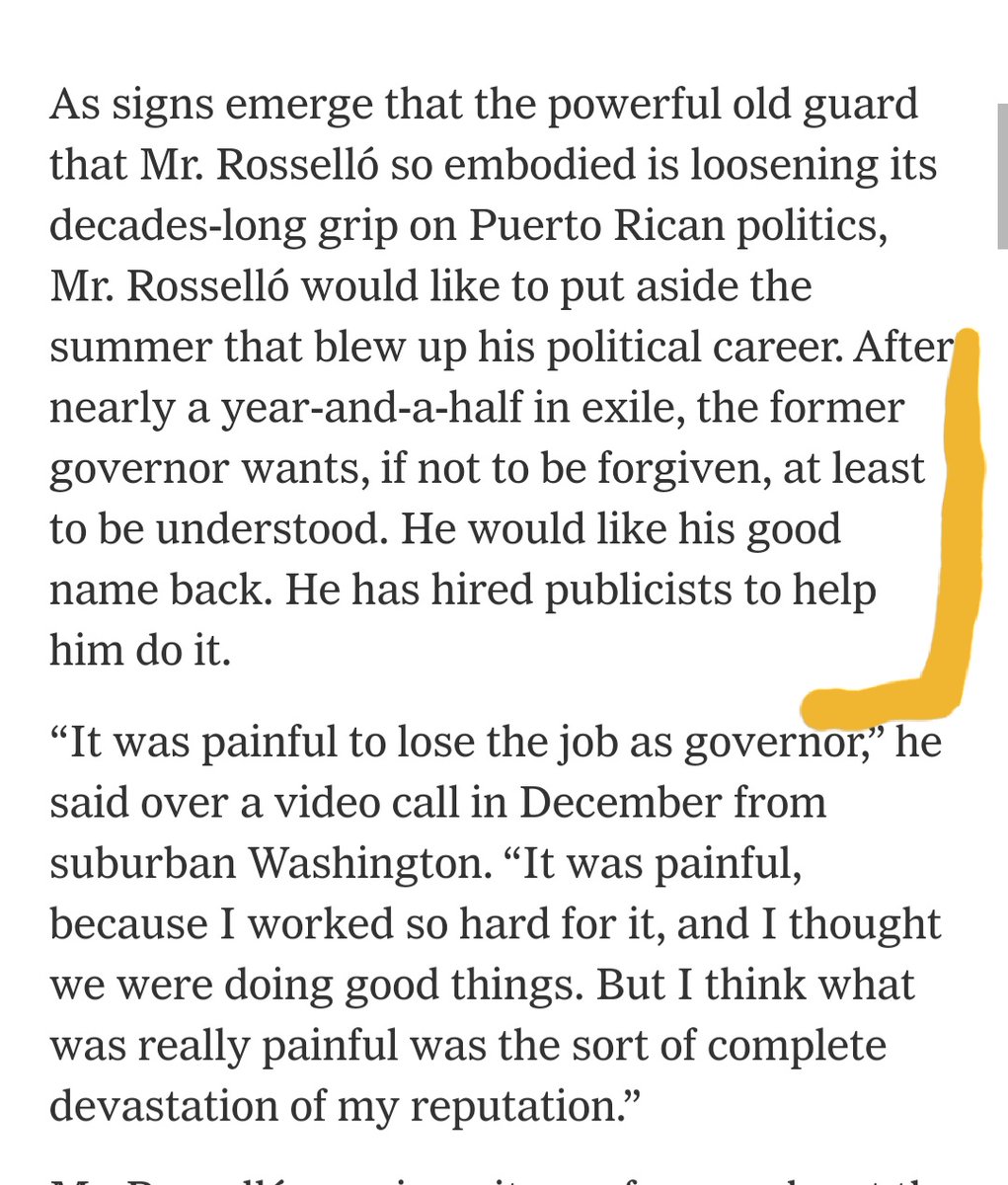 juandalmauPR's tweet photo. En el New York Times, Ricardo Rosselló dice haber contratado publicistas para rehabilitar su imagen en Puerto Rico luego de su salida por #Verano19. ¿Por qué hay políticos que insisten en creer que todo se trata de imagen? Se trata de vidas, sufrimiento y necesidades del pueblo. https://t.co/evKnBRMlvi