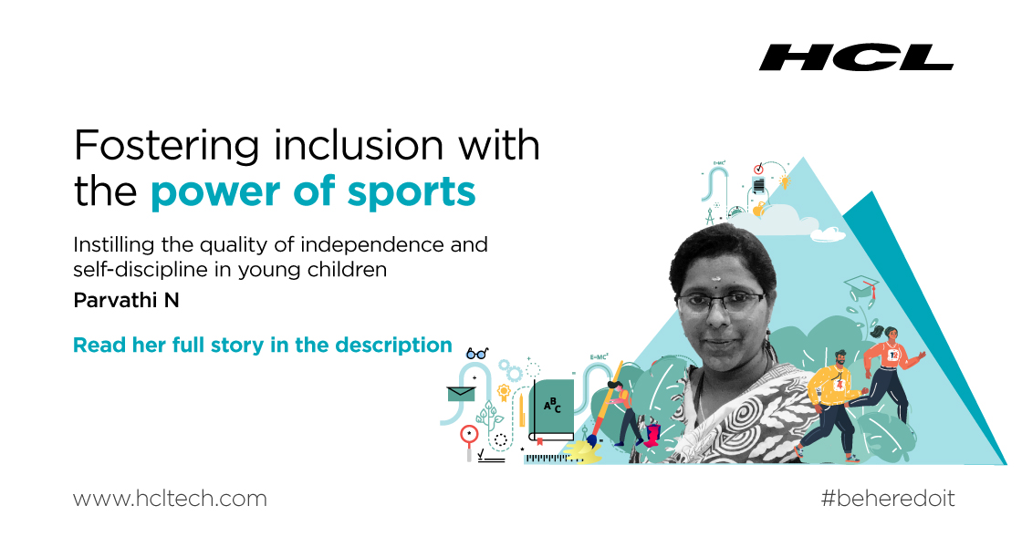 hcltech's tweet photo. Be the change you wish to see in the world. Working on several @HCL_Foundation programs, Parvathi has been transforming communities by mentoring young minds. You can make a difference too. Read the full story: https://t.co/1JzQbfy7Ok #ideapreneurship #beheredoit #OneHCL https://t.co/VgPRs52BY8