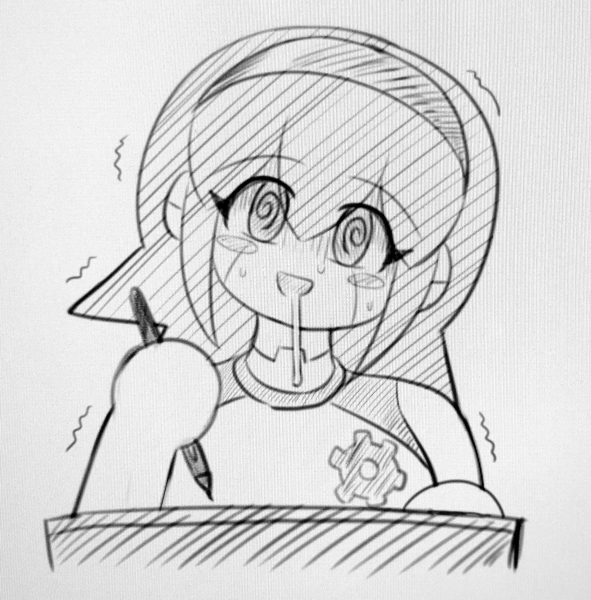 ゲームコミックの作画、描いたことないものが次々出てきすぎてこんなんになってる。 
