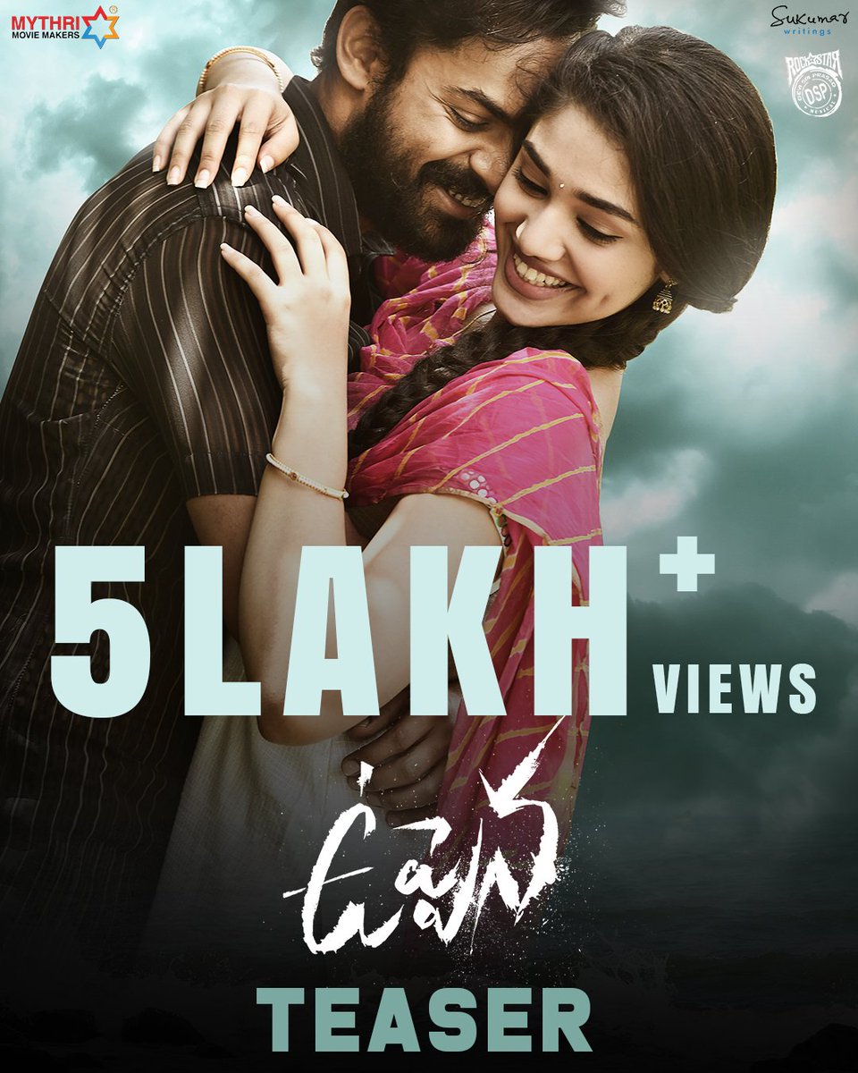 MythriOfficial's tweet photo. Cruising towards 10 Lakh Views π
#UppenaTeaser πβ€οΈ
βΆοΈ https://t.co/gF6uE4rSve
#Uppena
#PanjaVaisshnavTej @IamKrithiShetty @BuchiBabuSana @aryasukku @ThisIsDSP @SukumarWritings @adityamusic https://t.co/JDnt1L1o35