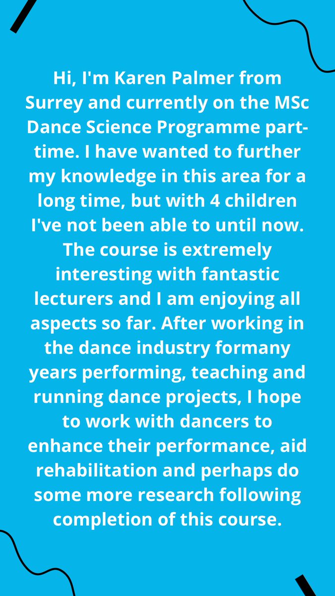 TL_DanceScience's tweet photo. ✨Meet our MSc/MFA Dance Science Students✨
Meet Karen!
@TrinityLaban #TrinityLaban #DanceScience #TLDanceScience #meetourstudents https://t.co/OVEnIUTj2L