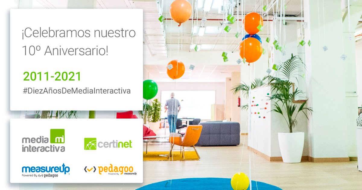 Med_Interactiva's tweet image. ¡Cumplimos 10 años de vida! 🎂🎈

En 2011 nacimos con el objetivo de liderar la tecnología educativa y, 10 años después, podemos afirmar que con esfuerzo los sueños se cumplen

GRACIAS por acompañarnos en el camino
mediainteractiva.com/celebramos-nue…

#DiezAñosDeMediaInteractiva #SomosMI