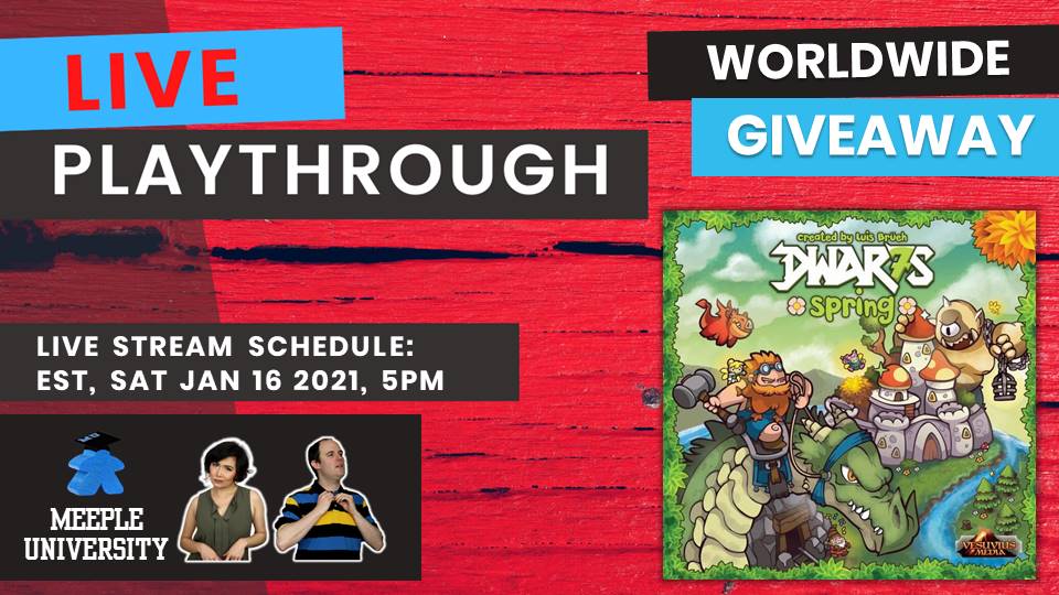 MeepleU's tweet photo. This weekend! we'll be playing #Dwar7sSpring in about 1 hour! We've been enjoying all the other 2 #Dwar7s series.
Live play link here- https://t.co/EGI5ZE3Bu3
It is the pool building and worker placement version of the series 😍
@Vesuvius_Media https://t.co/Eilt3uwE8H