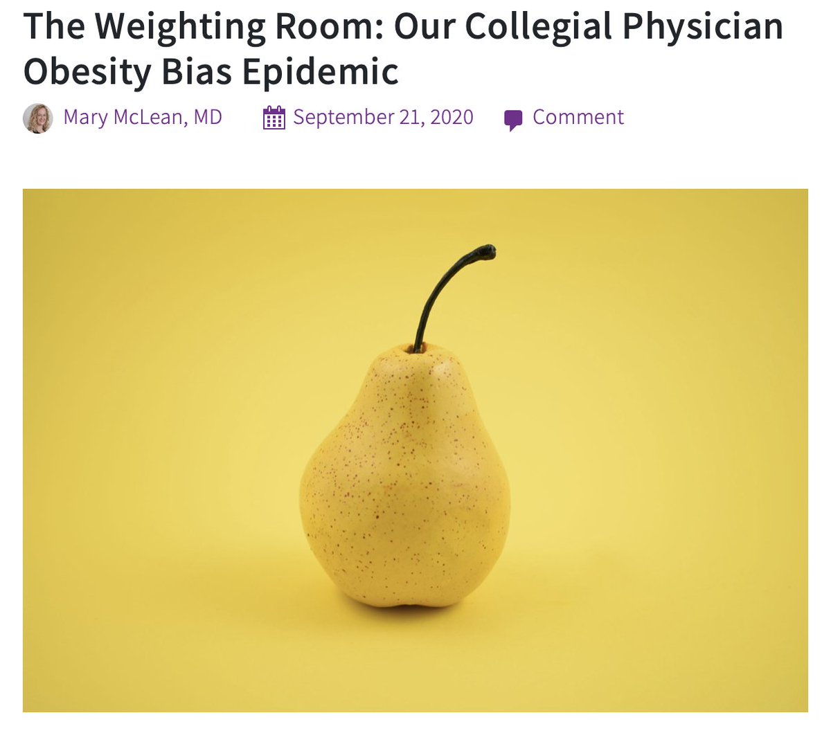 We  #POCUS community should intentionally culture change for improved diversity, equity, and inclusion.(9)This is not only racial-ethnic and gender. This is also the Physician Bias Obesity Epidemic HT  @marymclean85 Watch/Listen:  https://bit.ly/3qg6j2T&nbsp;