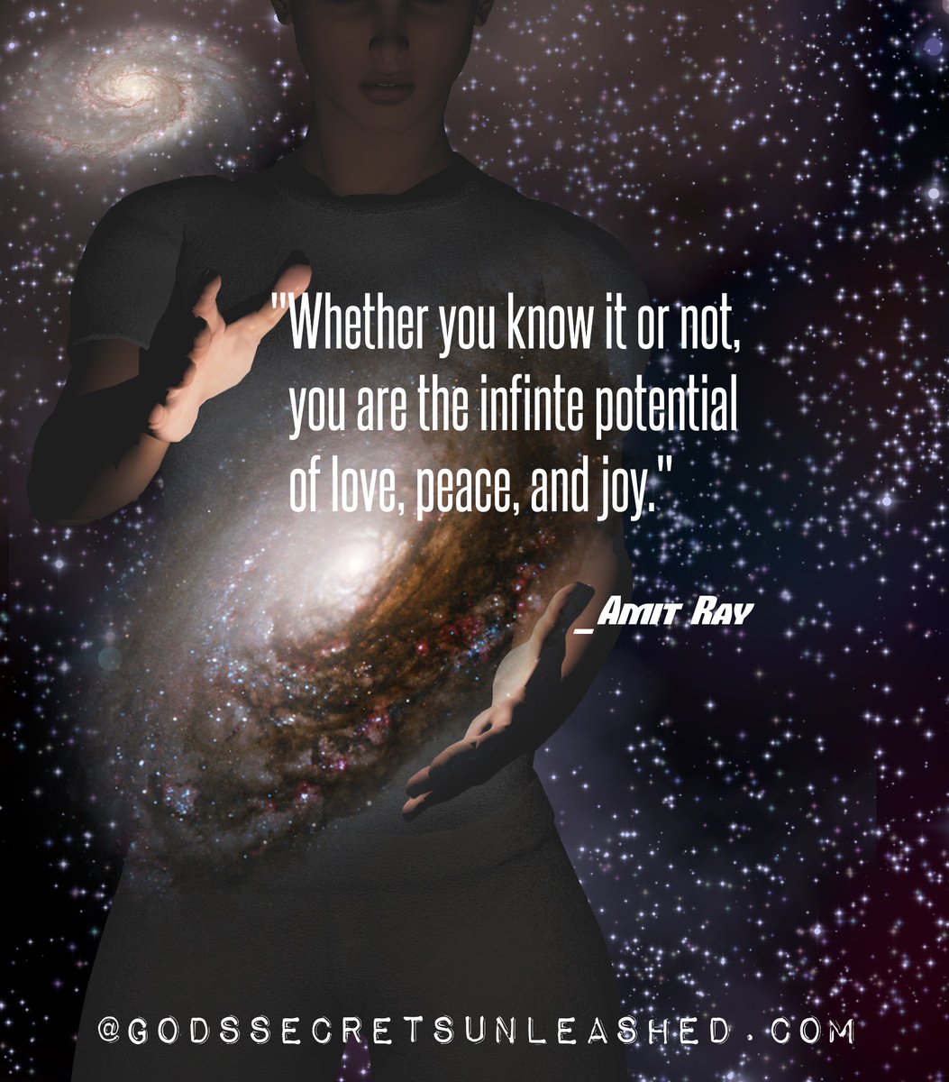 sbraegger11's tweet photo. "Whether you know it or not, you are the infinite potential of love, peace, and joy." _Amit Ray #love #peace #joy #divine #infinie #universal #energy #Source #creation #oneness #soul #experience #purpose #peace #wisdom #truth #empowerment #potiential https://t.co/6PjvwimSdb