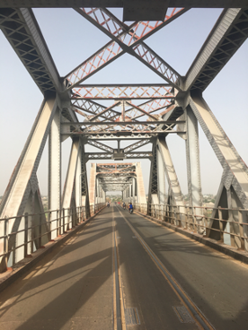 The view crossing Makurdi road and rail bridge, built 1932