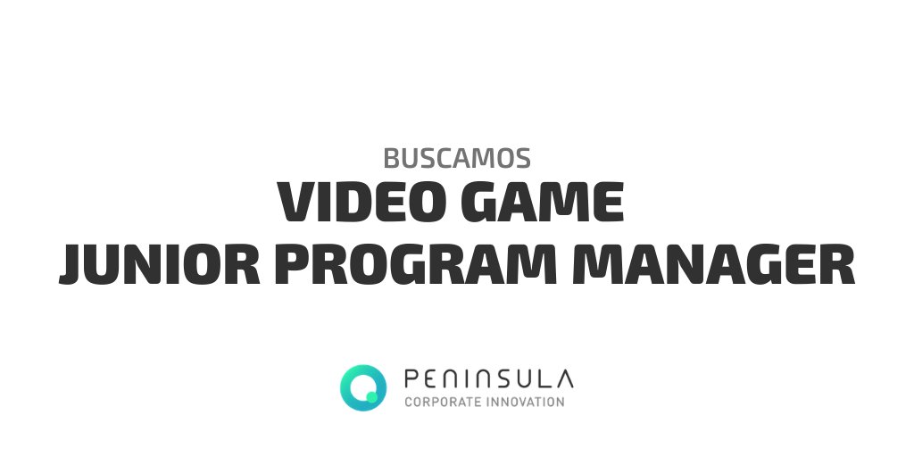 En Peninsula estamos buscando un Video Game Junior Program Manager para incorporarse al equipo de <a href="/gamebcn/">GameBCN</a> y ayudar a estudios indies a hacer realidad sus proyectos. ¿Te interesa? Únete: m.peninsula.co/gamebcn-vpm 

#IndieGameDev #gamedevjobs #gamedevs