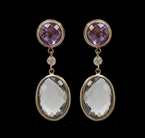 Drop earrings to show off and ring in the New Year. 🎊 Swipe to discover the #OCVintage Earrings—available in 3 colors: Prasiolite, Blue Topaz and Smoky Quartz. Each one so gorgeous, you’ll want 3 of them.