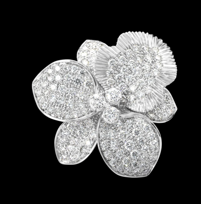 oriannecollins1's tweet photo. Inspired by one of the most fascinating and sophisticated flowers in nature and homage to our designer's favourite flowers, the signature 18k White Gold Orchid Ring enriched in White Diamonds effortlessly exhibits beauty and elegance. #OCWonders https://t.co/TDnzgs6mpm