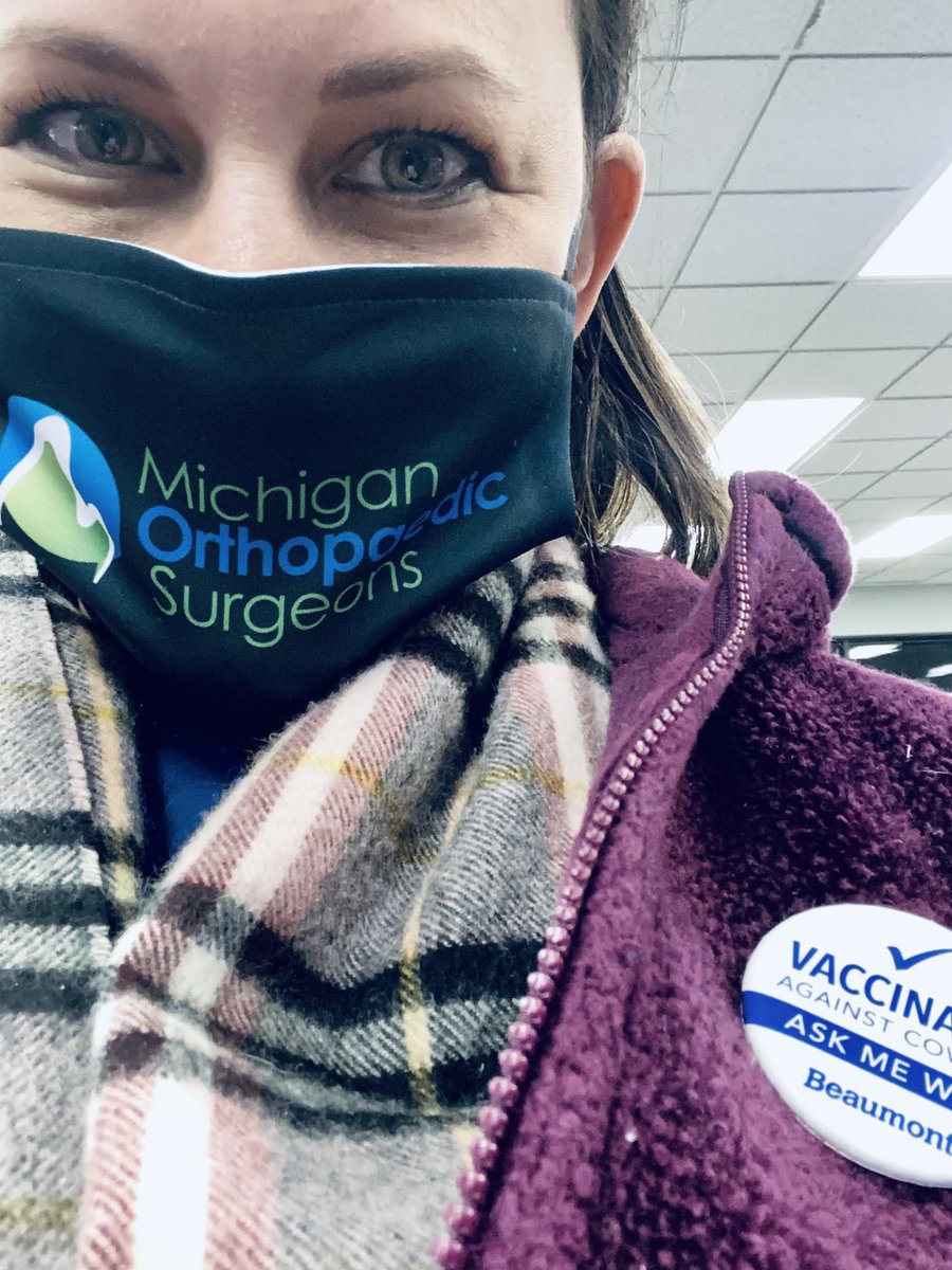 So thankful for second dose! Friends don’t let friends take unnecessary risks. 🙏🏻☺️#igottheshot <a href="/BeaumontHealth/">Beaumont Health</a>⁩ ⁦<a href="/MiOrthoSurgeons/">Michigan Orthopaedic Surgeons</a>⁩ ⁦⁦<a href="/endressc/">Christina E</a>⁩