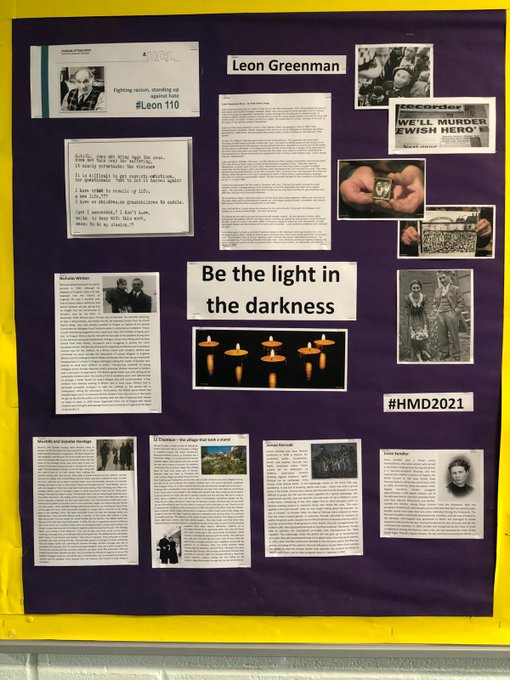 Idea 8: Schools could create a  #HMD2021 displays (produced by key-worker & vulnerable students currently in sch?) & these could be photographed in sch & feat. on school website or social media? These could champion  #Lightthedarkness, personal stories & relevance today. RT 9/9