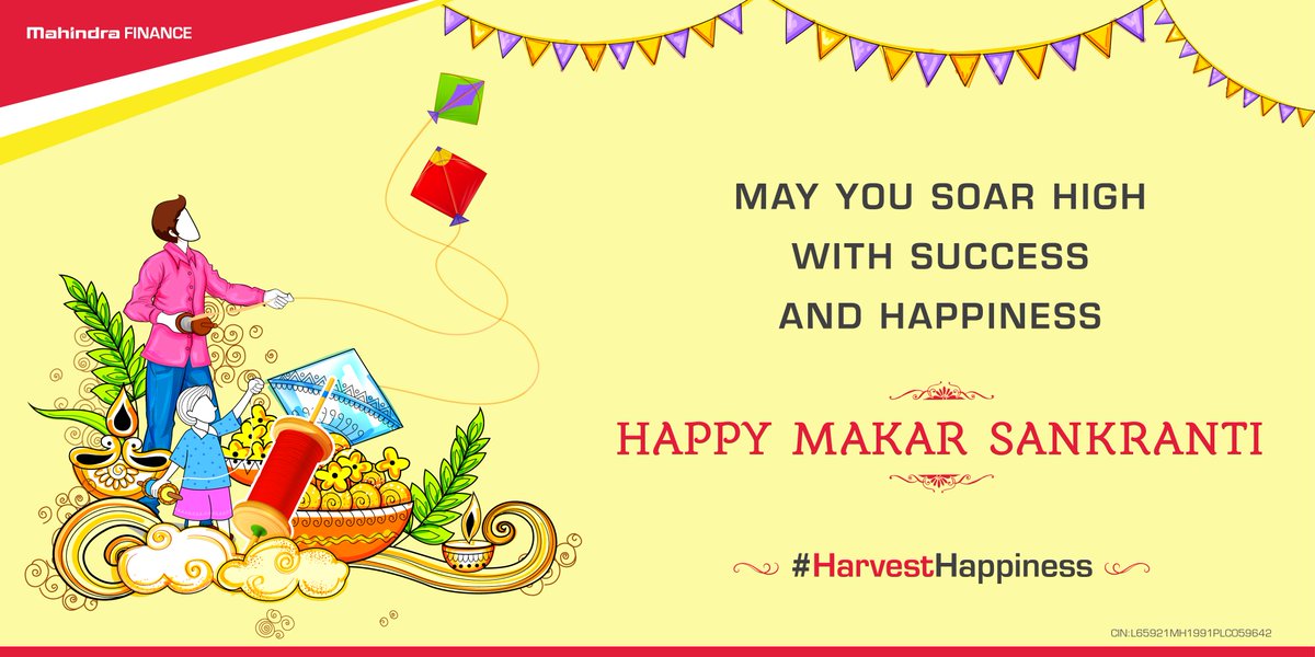 This Makar Sankranti, wishing you and your family sweet celebrations and sweeter success! #HarvestHappiness