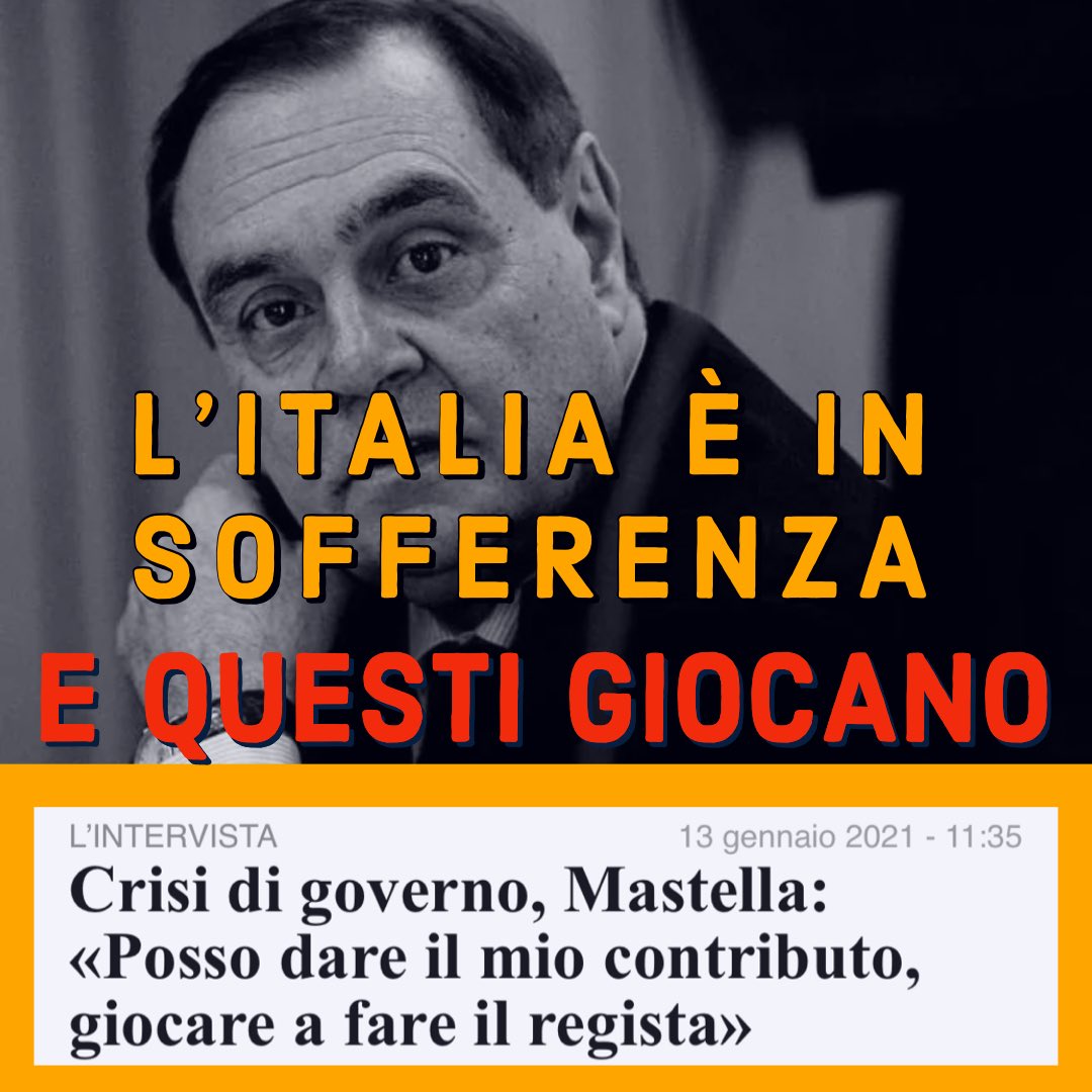 Abbiamo un Paese in sofferenza. E questi giocano...
Se non siete capaci ANDATE A CASA!!! 
#crisidigoverno #Mastella #Conte