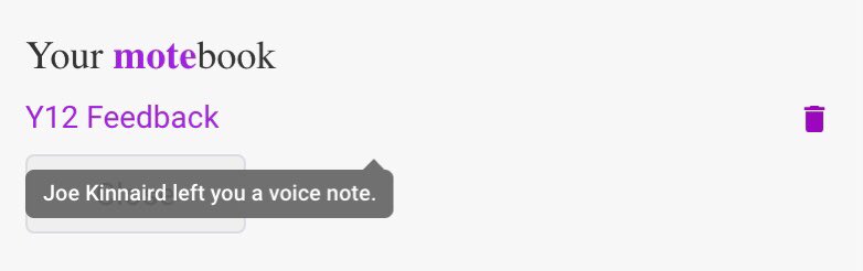 You can also reuse Motes. Record the Mote and click on the purple edit pen. You can give a name to the Mote and save the Mote to your Motebook. Now, go to the work where you want to reuse your Mote and hold the Mote button to reuse your saved Mote.