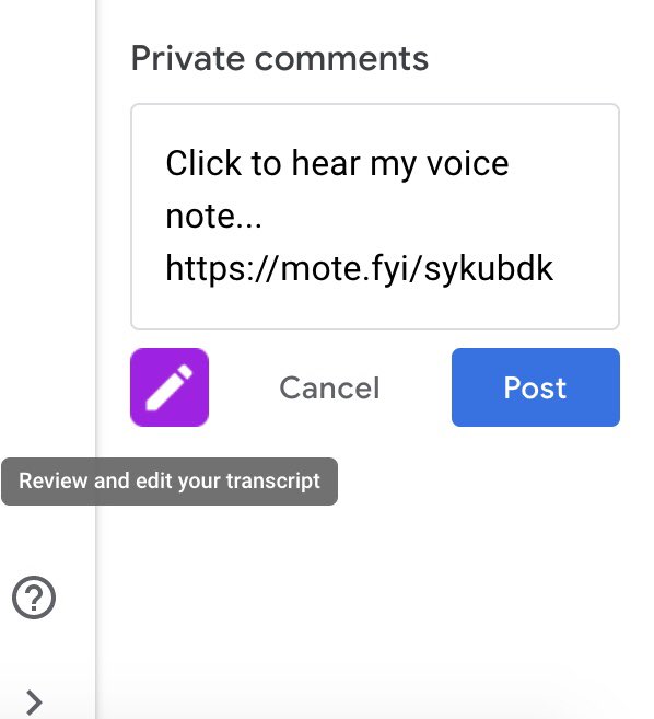 You can also reuse Motes. Record the Mote and click on the purple edit pen. You can give a name to the Mote and save the Mote to your Motebook. Now, go to the work where you want to reuse your Mote and hold the Mote button to reuse your saved Mote.