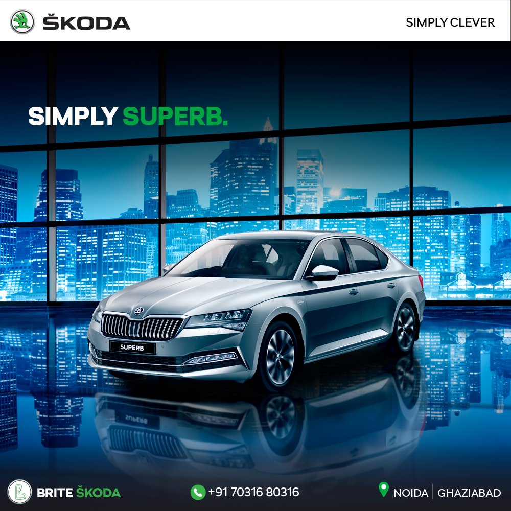 BriteSkoda's tweet photo. A car possessed with simplicity never goes out of style. #skoda #škoda #awetomatic #PRNDS #luxurywheels #skodaindia #superb #luxurytravel https://t.co/kVivzPVTr3