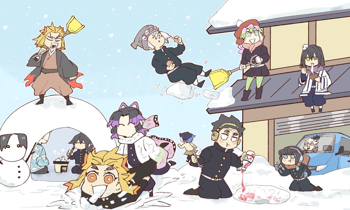 ハコ 柱と雪かき 昔 雪を食べて 腹痛になりました 素敵な案をありがとうございます