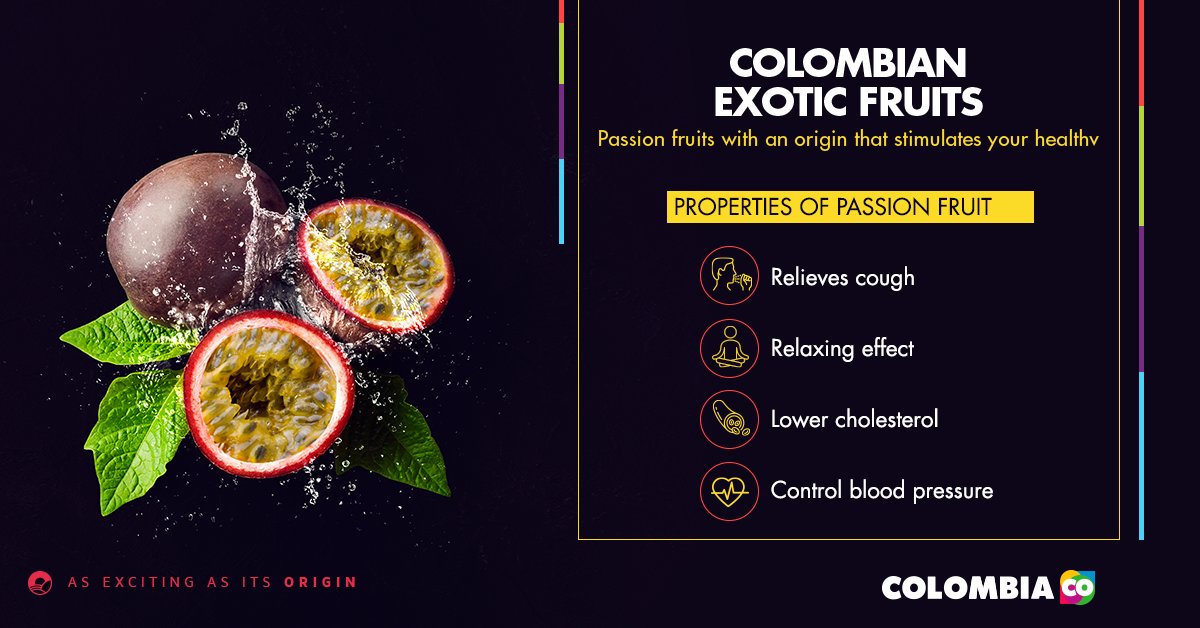 PROCOLOMBIACO's tweet photo. Get to know the #ColombianOrigin passion fruits that fill pantries all around the world with fresh products full of vitamins. https://t.co/w9Al7JmSW4 https://t.co/FhPwP6sZHS