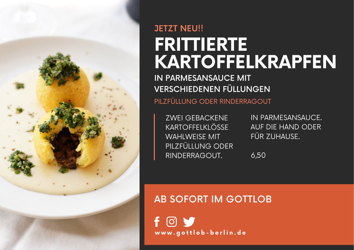 Jetzt neu! Frittierte Kartoffelkrapfen! Für Zuhause oder auf die Hand!