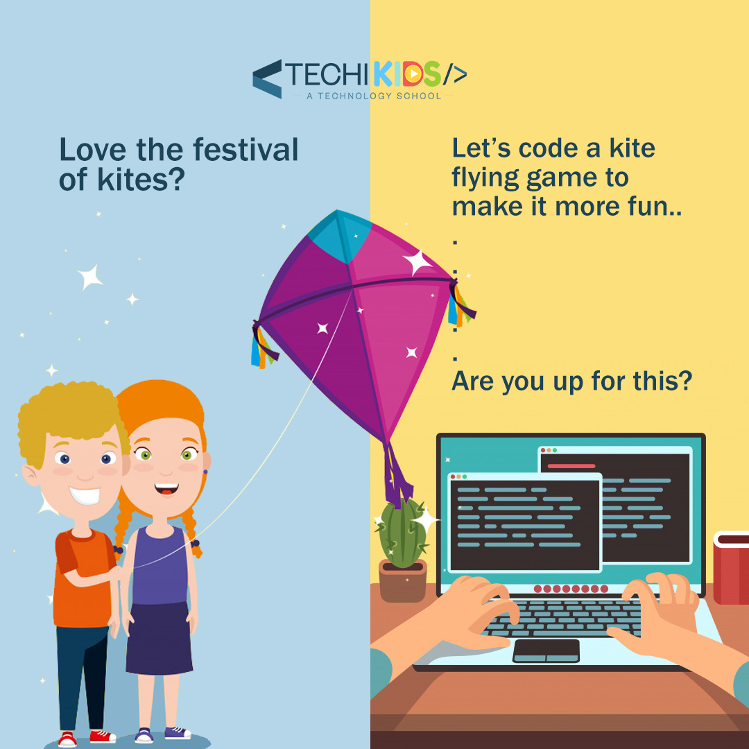 techikids's tweet image. This Makar Sankranti, take your festival spirits to a higher level. Experience the fun of coding at its best with #TechiKids. 
Book Free Trial Now : techikids.com
#HappyMakarSankranti #codingforkids #kidsfun