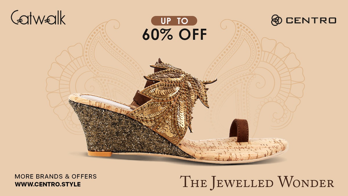 This wonderfully dressy pair and more are now available at a discount of up to 60 % only at Centro!

#centro #catwalk #heels #footwear #ethnicfootwear #sale #discounts #offers #endofseasonsale
