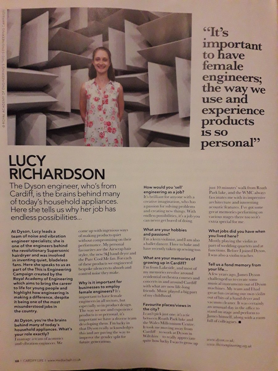 ScienceCHS's tweet image. @CardiffLifeMag is full of amazing female role models this issue but particularly impressed by this physicists working at #dyson 😃 #WomenInSTEM #physics @MissIsaacCHS @LabCoates