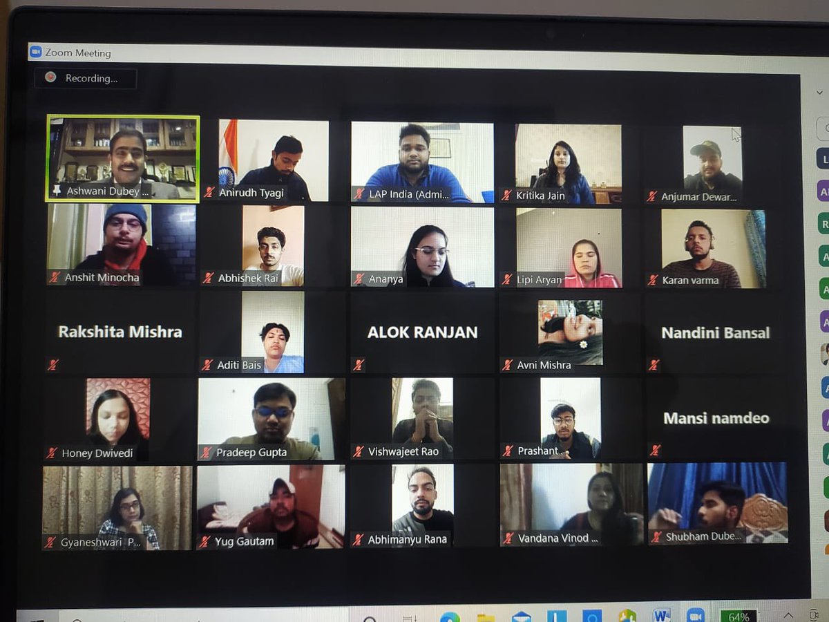 ashwani_dube's tweet photo. Instant Click by @UtsavMishraa during today’s Virtual Lecture on #Panchayati_Raj_System “The 73rd and 74th Ammendment of the Constitution.” With @Irudravs https://t.co/kXSksfQoJI