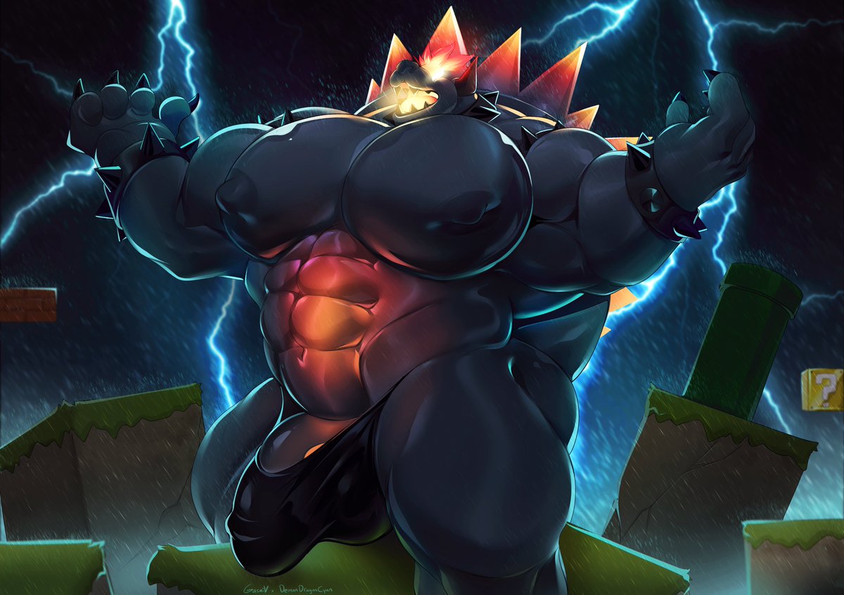 Demondragoncyan's tweet photo. Bowser Fury !! The Best villain Daddy of vidiogames in the ultimate Hot form , amazing collab whit my Friend @GasaiVArt ~ more in a future https://t.co/pMkjexB6JX