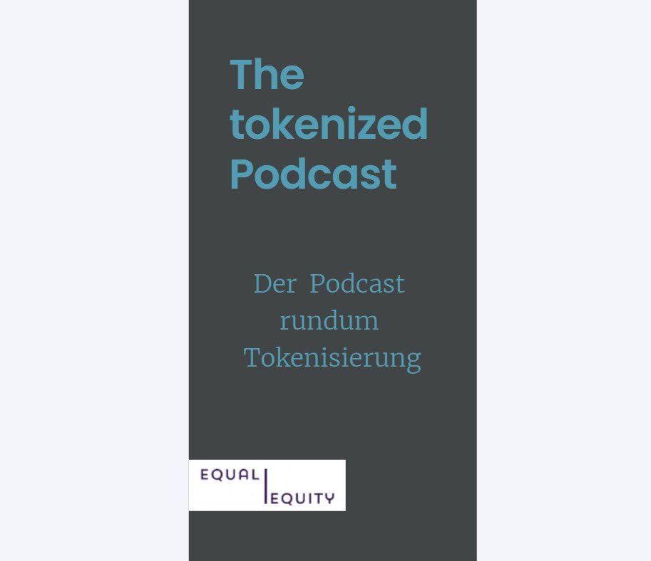 equity_equal's tweet photo. Very soon 👀: „The tokenized Podcast“ by Equal Equity. New episodes on Spotify, every Thursday, from tomorrow on. #equalequity #thetokenizedpodcast https://t.co/3KrWjQhviI