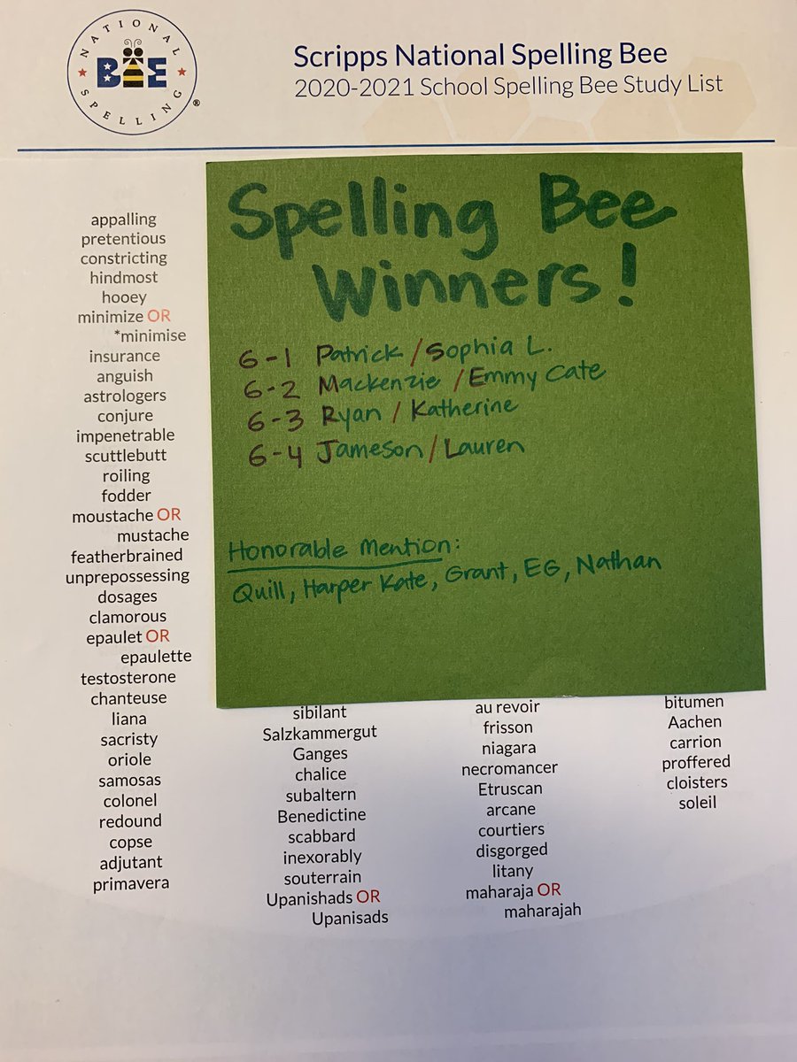 KFMS6th's tweet photo. Good luck to all of our Middle School Spelling Bee participants, especially my sixth graders! Live at 8:20 a.m. https://t.co/6SjOmdSHk6 https://t.co/Wo7Bp6GES5