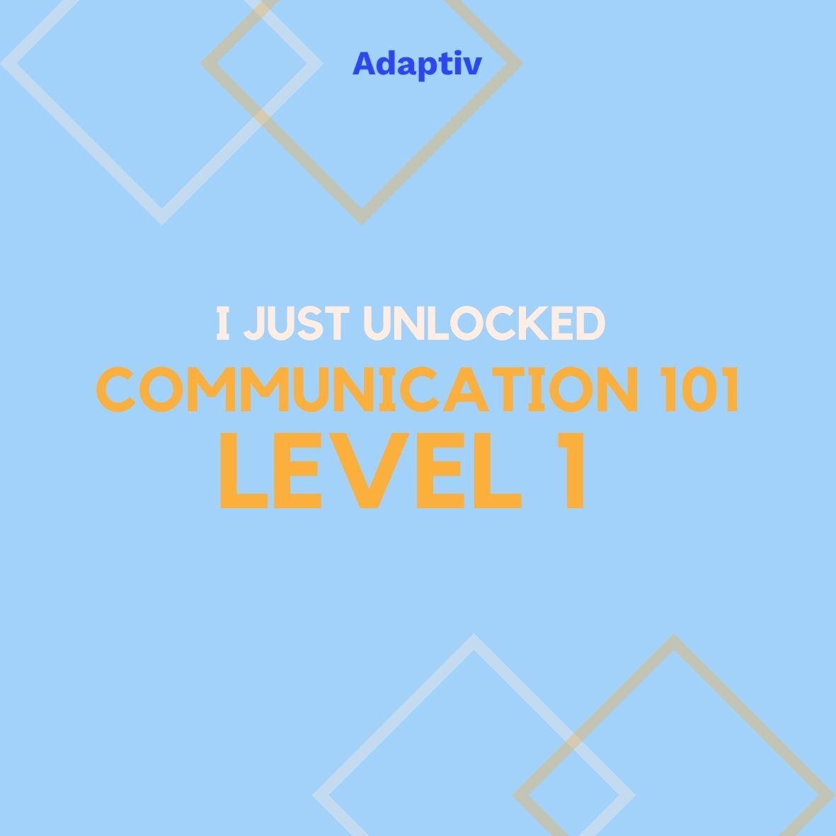 faizzan_ashrafi's tweet photo. I just unlocked my first badge of the 14 day Adaptiv challenge: Communications 101, Level 1.🙌 #beingadaptiv #adaptivme #futureready https://t.co/0kV2Dxtya4