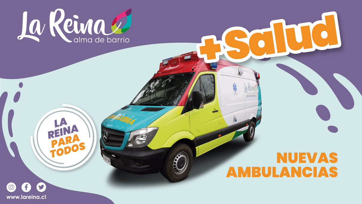 LA REINA CRECE CON SALUD 🚑

Tres nuevas ambulancias son parte de nuestros Consultorios, con el fin de atender con calidad y eficiencia las diversas emergencias de salud que se presentan a diario. 

¡Seguimos ganando en bienestar y calidad de vida para nuestras familias! 👍🏼