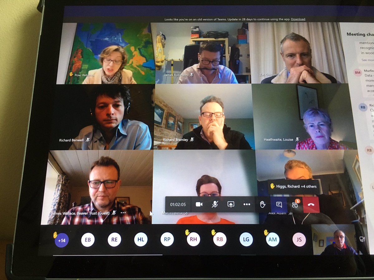 Very positive meeting with <a href="/ZacGoldsmith/">Zac Goldsmith</a> <a href="/pow_rebecca/">Rebecca Pow</a> and senior farming and envtal reps. Discussed setting up contiguous riparian buffer zones to restore biodiversity and mitigate climate change. All agreed on urgent need for a simple, targeted scheme with attractive incentives.